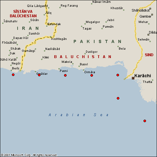 maps of pakistan. Pakistan Marine Weather